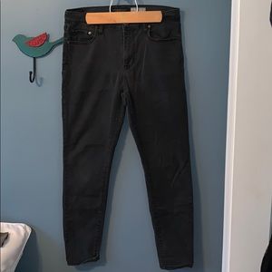 Faded black jeans